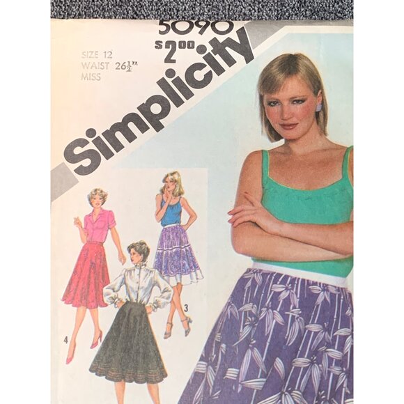 Simplicity Misses Skirt Sewing Pattern sz 12 5090 - uncut - Picture 2 of 4